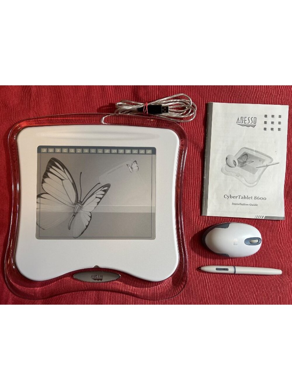 Adesso CyberTablet 8600 Graphics Tablet With Pen Mouse & Installation Guide